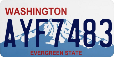 WA license plate AYF7483