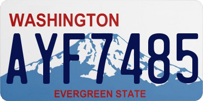WA license plate AYF7485