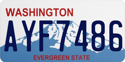 WA license plate AYF7486