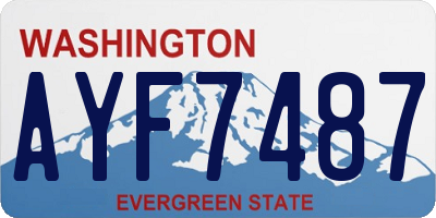 WA license plate AYF7487