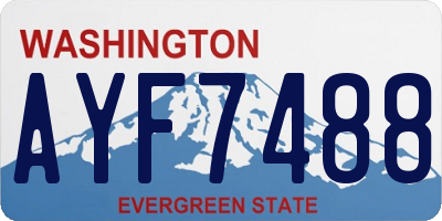 WA license plate AYF7488