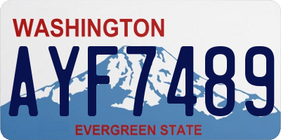 WA license plate AYF7489