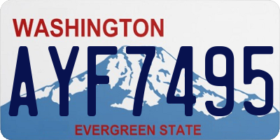 WA license plate AYF7495