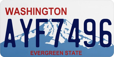 WA license plate AYF7496