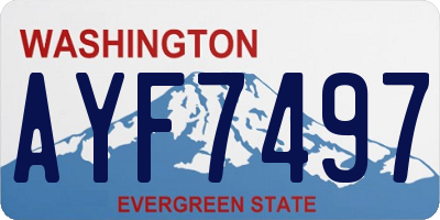 WA license plate AYF7497