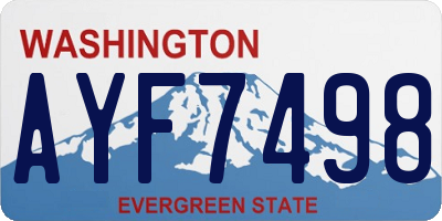 WA license plate AYF7498