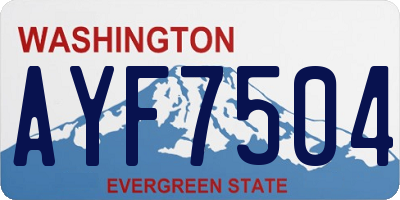WA license plate AYF7504