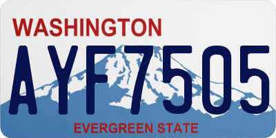 WA license plate AYF7505
