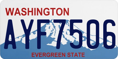 WA license plate AYF7506