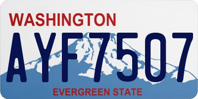 WA license plate AYF7507