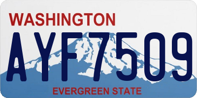 WA license plate AYF7509