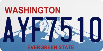 WA license plate AYF7510