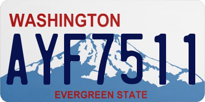 WA license plate AYF7511