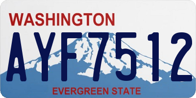 WA license plate AYF7512