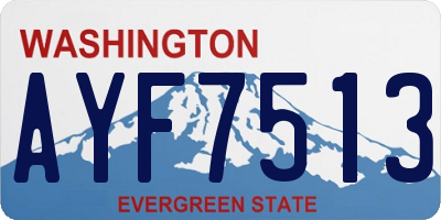 WA license plate AYF7513
