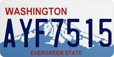 WA license plate AYF7515