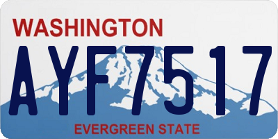 WA license plate AYF7517