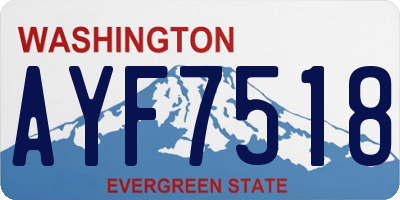WA license plate AYF7518
