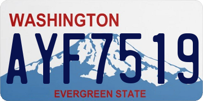 WA license plate AYF7519