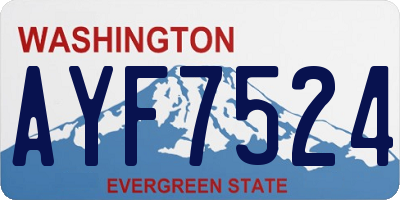 WA license plate AYF7524