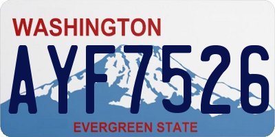 WA license plate AYF7526