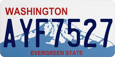 WA license plate AYF7527