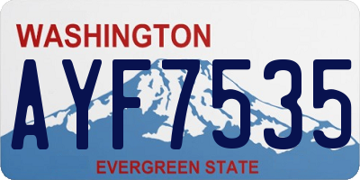 WA license plate AYF7535