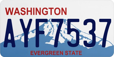 WA license plate AYF7537