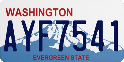WA license plate AYF7541