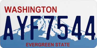 WA license plate AYF7544