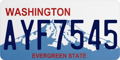 WA license plate AYF7545
