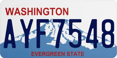 WA license plate AYF7548