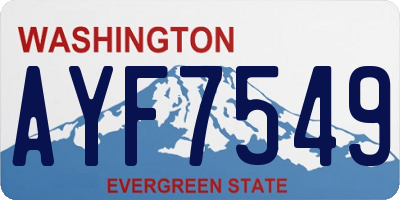 WA license plate AYF7549