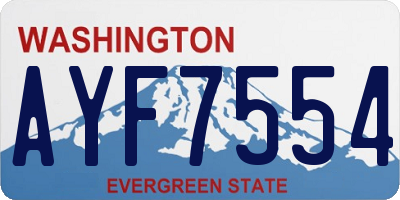 WA license plate AYF7554
