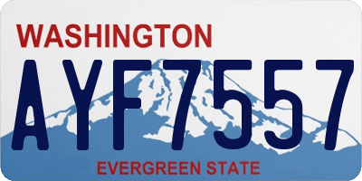 WA license plate AYF7557