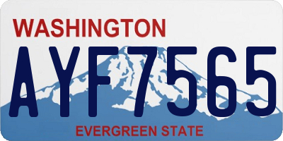 WA license plate AYF7565