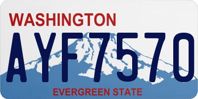 WA license plate AYF7570