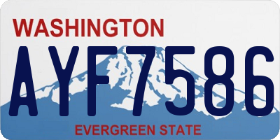 WA license plate AYF7586