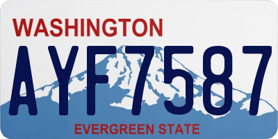 WA license plate AYF7587