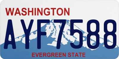WA license plate AYF7588