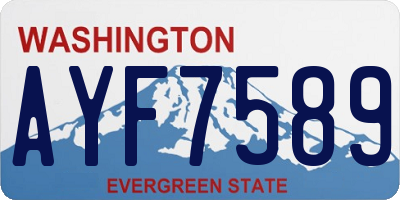 WA license plate AYF7589