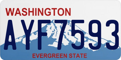 WA license plate AYF7593