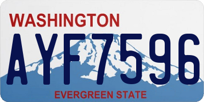 WA license plate AYF7596