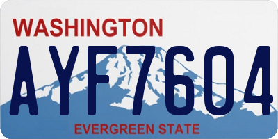 WA license plate AYF7604