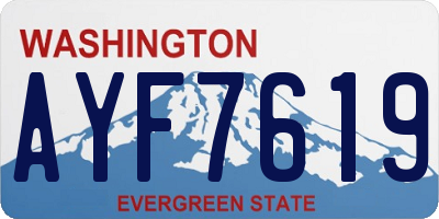 WA license plate AYF7619