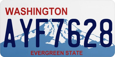 WA license plate AYF7628