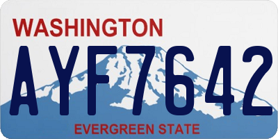 WA license plate AYF7642