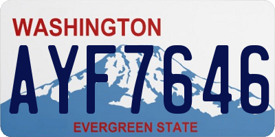 WA license plate AYF7646