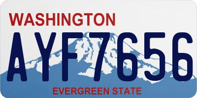 WA license plate AYF7656