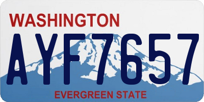 WA license plate AYF7657
